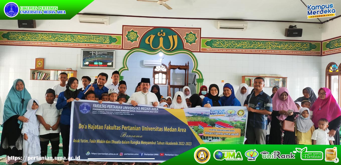 Fakultas Pertanian Melakukan Kegiatan Doa Hajatan Bersama Dan Santunan